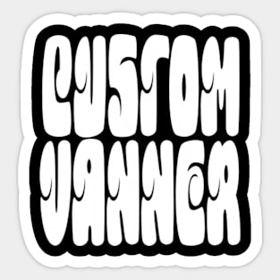 Bubble Custom Vanner (White) Sticker